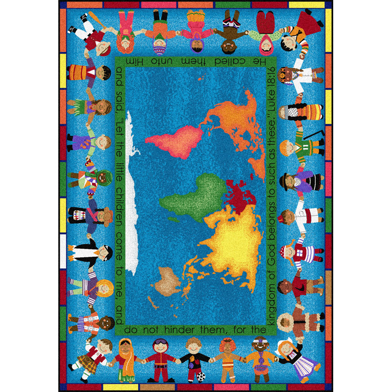 Tapis «Let The Children Come» par Faith, Rectangle 7 pi 8 po x 10 pi 9 po