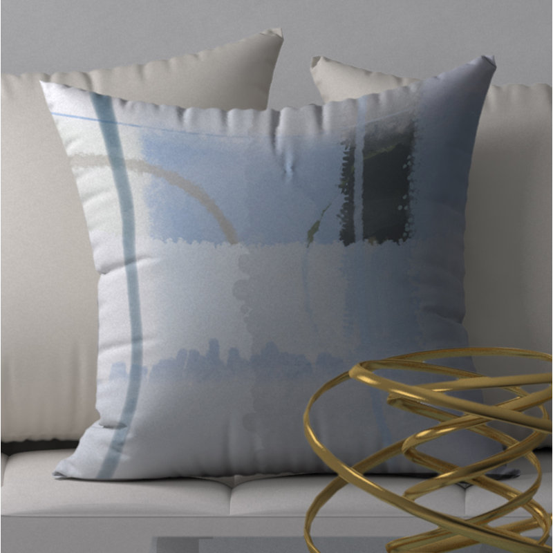 Abstract Throw Pillow, 24" H x 24" W