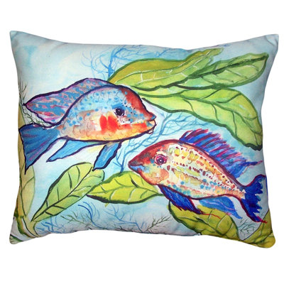 Paire de coussins lombaires intérieur / extérieur Fish