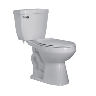 1.28 GPF (Water Efficient) Elongated Two-Piece Toilet (Seat Not Included) -  Proflo, PFCLC410HEWH