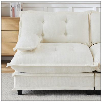 Canapé 73 LSF chenille - beige