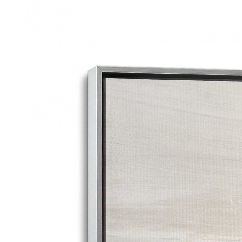 Ensemble de 2 lignes de terre subtiles, H 17 po x l 34 po, Cadre flottant en chrome poli