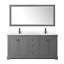 Ensemble de meuble-lavabo double 72 "avec miroir Avery-51712093-51712094-80216042