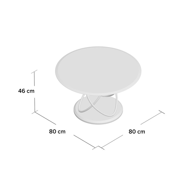 Leif Solid Coffee Table, Black