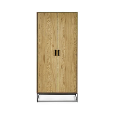 Light Oak Effect 2 Door Wardrobe