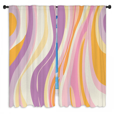 Rideaux éclectiques à motif de vagues Wave - 2 panneaux