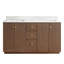 Waubun Rally 60'' Free Standing Double Bathroom Vanity with Calacatta Quartz Top-1803955559