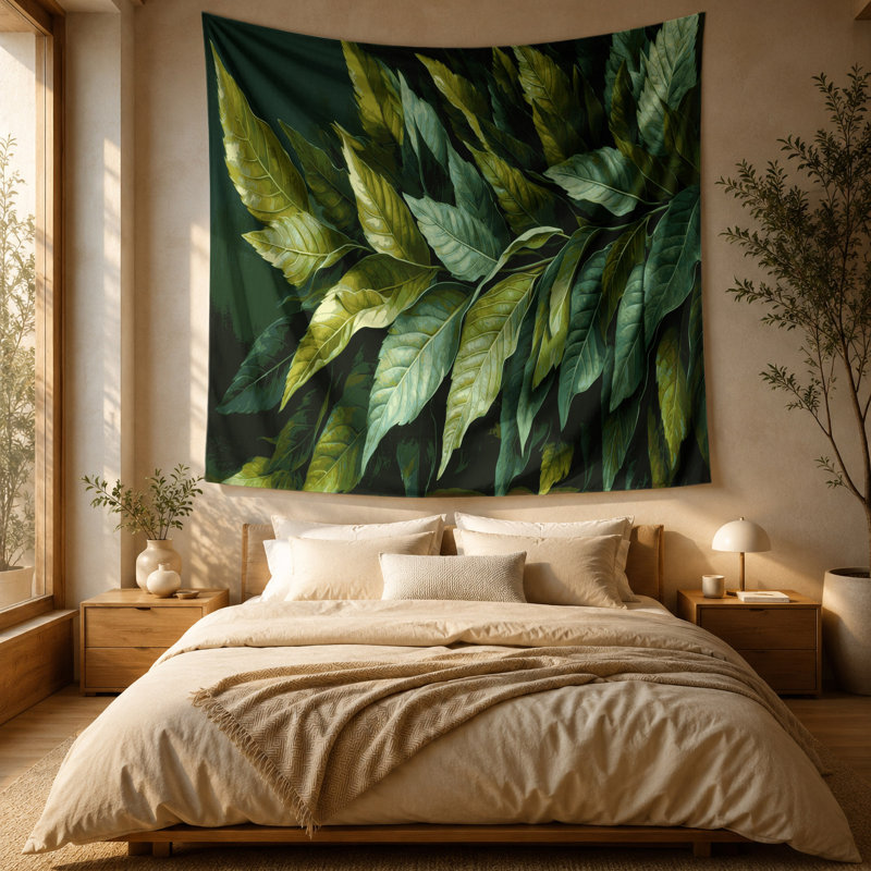 Tapisserie murale Botanical Bay Leaves, 51 po x 60 po