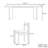 Simple retro rectangular dining table set-106735847
