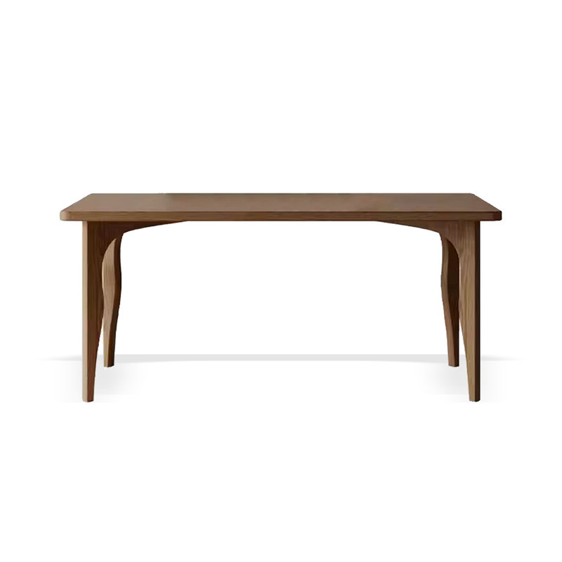 French modern-style rectangular solid wood dining table, 29.53"H x 55.12"L x 31.5"W