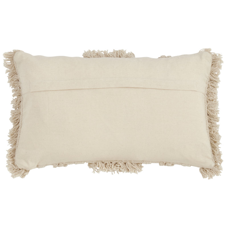 Max Cotton Feathers Striped Lumbar Pillow, 12"H x 20"W