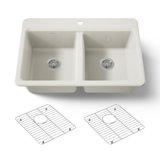 Riverby 33 In. Top-Mount Double-Bowl Kitchen Sink