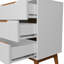 Commode 6 tiroirs Rio avec poignées intégrées et base en bois-1611642807
