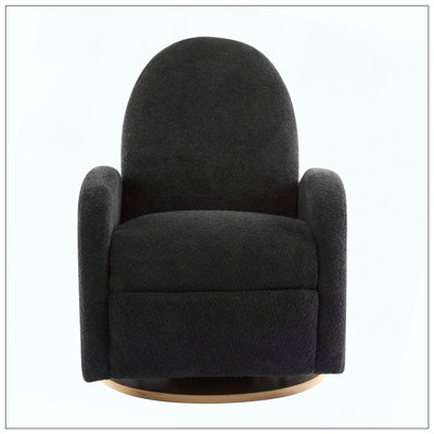 Boucle Fabric 360 Swivel and Glider Recliner Chair