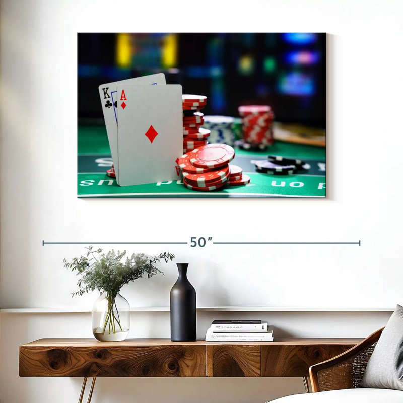 Senne Casino Game Table, 26" H x 39" W