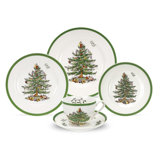Spode Christmas Tree 5 Piece Place Setting, Service for 1
