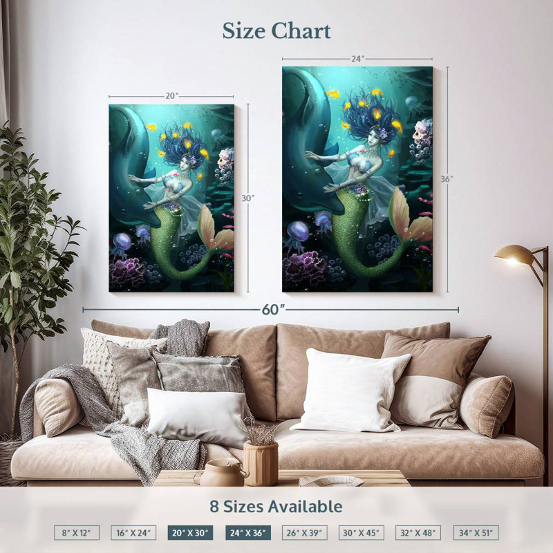Kelan Mermaid Classic, 36" H x 24" W