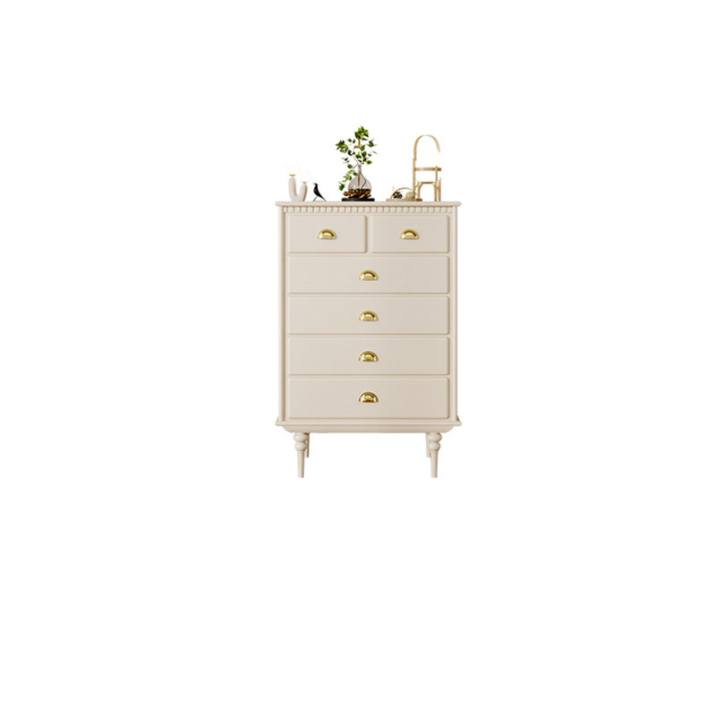 Commode d'appoint de style rétro avec lumière de luxe, Blanc