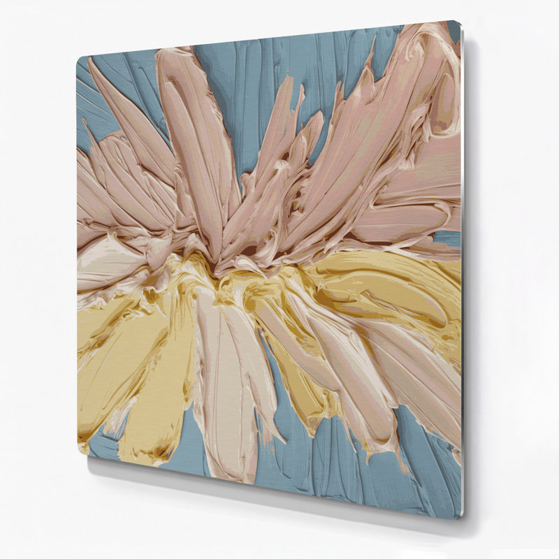 Art mural en métal Neo Expressionism 90 Beige, H 12 po x l 12 po