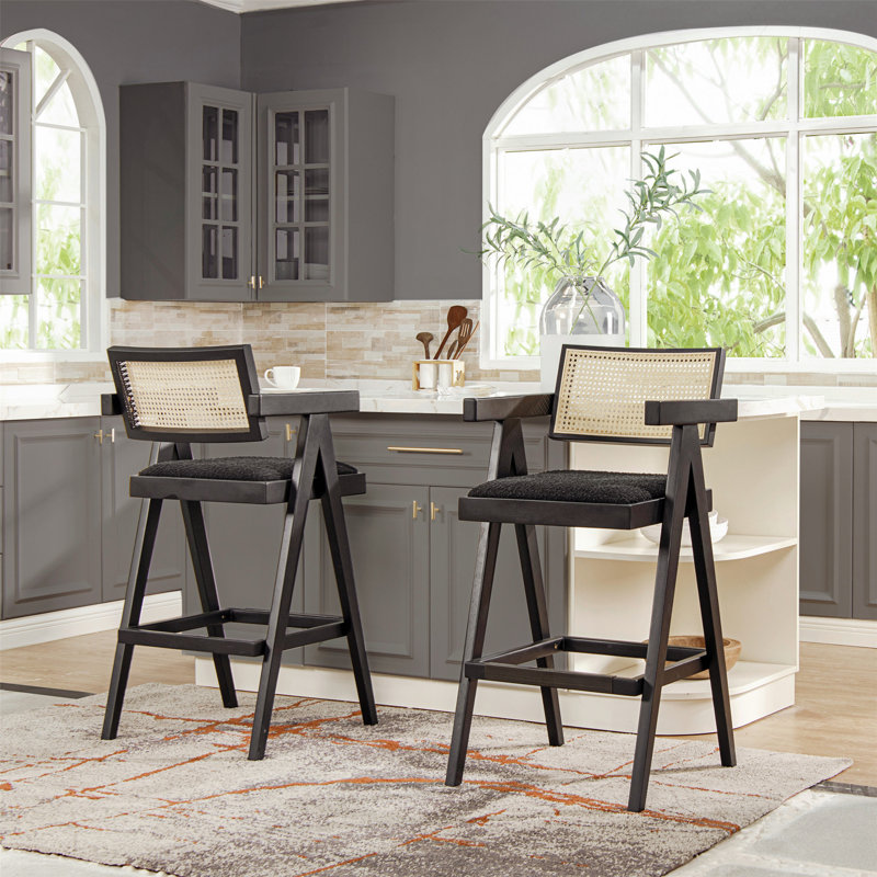 Chic Resin Webbing Back Bar Stool Set, Enhancing Your Bar Ambiance