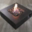 Table de foyer d'extérieur au propane / gaz naturel en béton - 40000, chaleur, charbon de bois rouille, 30 x 30 x 11 po, gaz de décoration extérieure, antirouille, chauffage de jardin