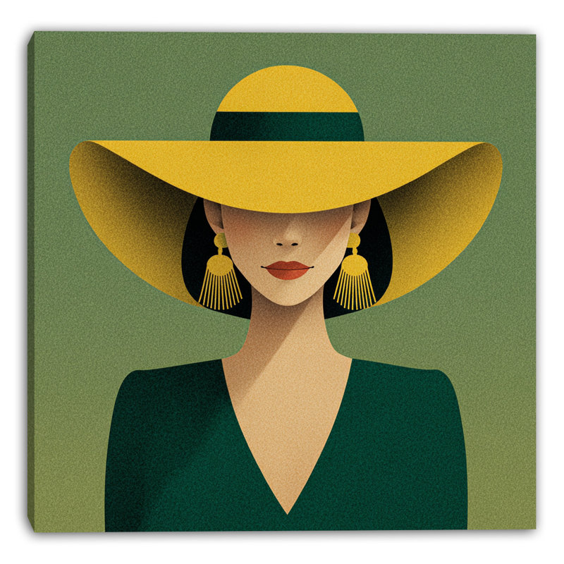 Toile tendue Golden Hat III, H 20 po x l 20 po