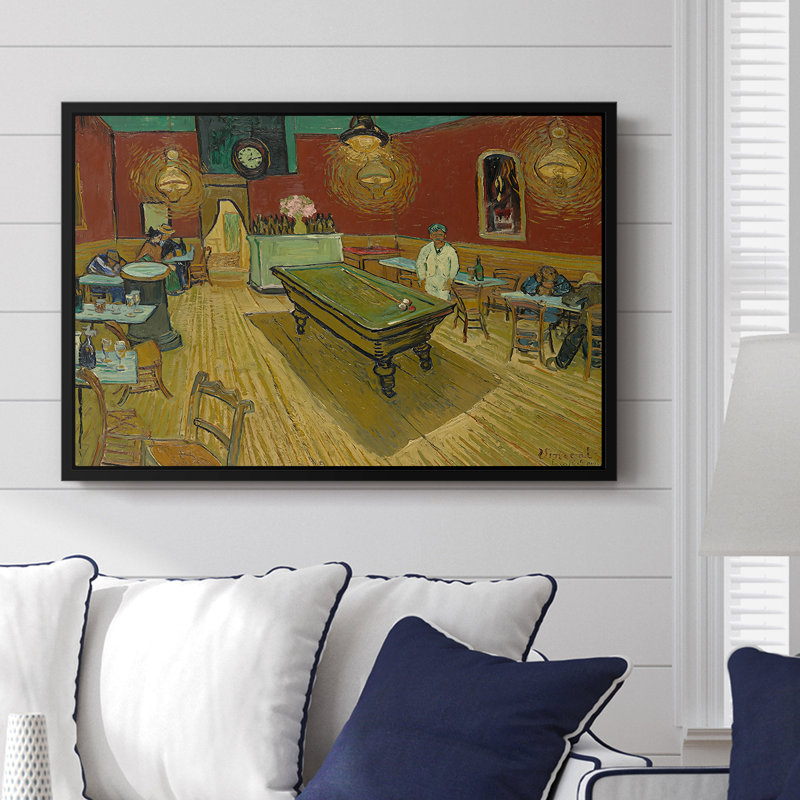 The Night Café, 1888 - Vincent van Gogh - Toile tendue avec châssis, 16 x 24, Naturel