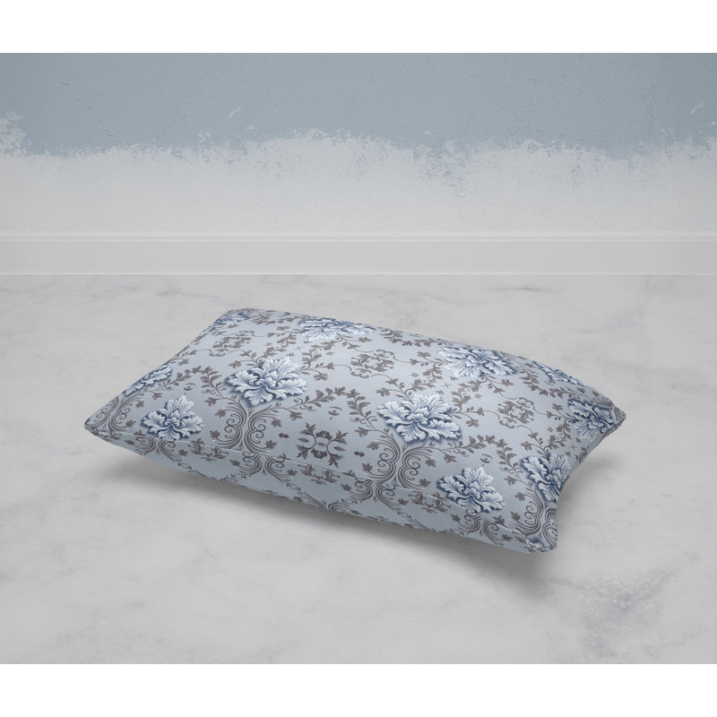 Coussin Art Deco Elegance, Bleu/brun