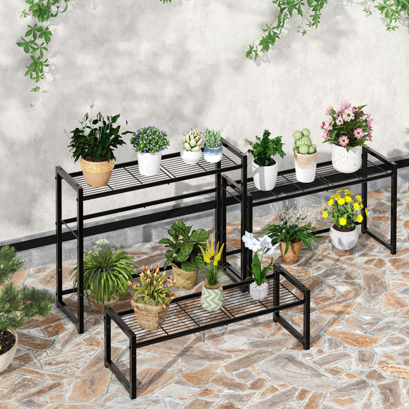 Support pour plante à 3 niveaux