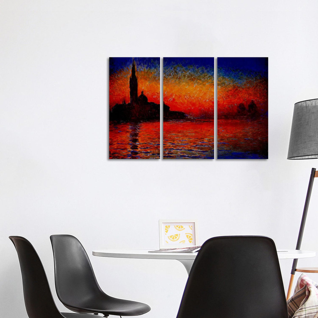 Sonnenuntergang in Venedig - Galerie-verpackte Leinwand Giclée