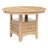 Davis Light Oak Oval Extendable Pedestal Dining Table with Storage Base