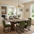 Modern 79" Oval Pedestal Dining Set For 6 With Upholstered Chairs