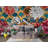 Bold Multicolor Oriental Floral Art Wallpaper-1701581055