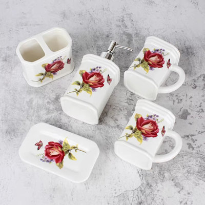 Ensemble d'accessoires de salle de bain en céramique