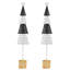 Iron Tree - Set of 2 - 4.5" x 2.5" x 22.5" - Black/White