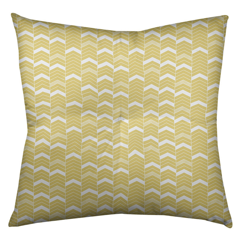 Coussin Rhonda, 30 po x 30 po, Jaune
