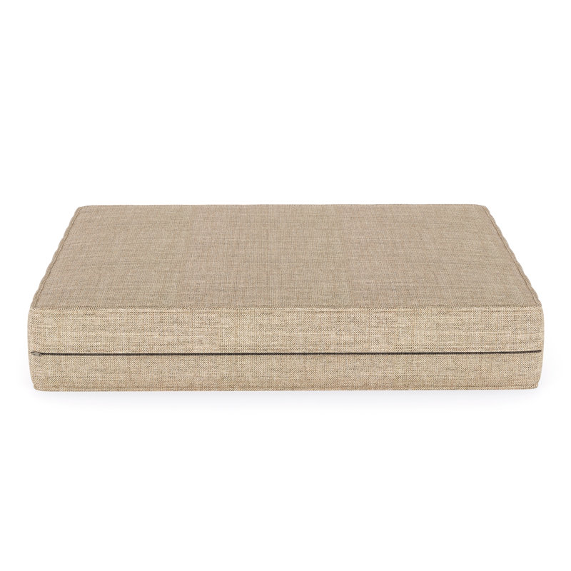 Sunbrella® Outdoor Ottoman Cushion, Cast Ash Sunbrella® Plainweave, 3.5" H x 23.5" W x 20.5" D