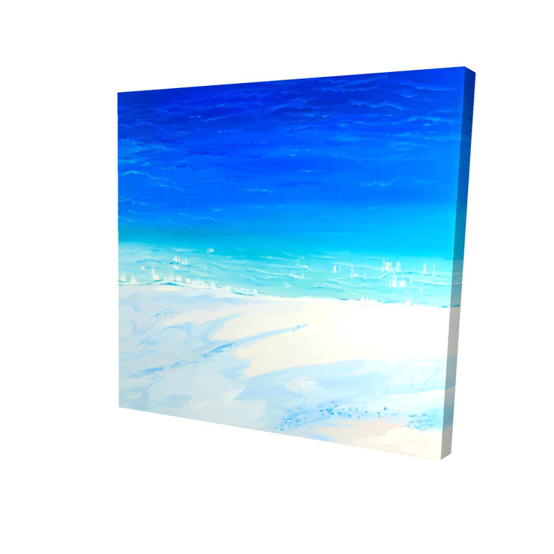 Blue Sea Canvas | Satellite Ocean View Bathroom Decor