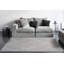 Tapis géométrique gris en polypropylène tissé à la machine-709567472