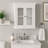 Allare Two-Door Removable Wall Accent Storage Cabinet with Glass Panels, Adjustable Shelf, for Bathroom or Home Storage