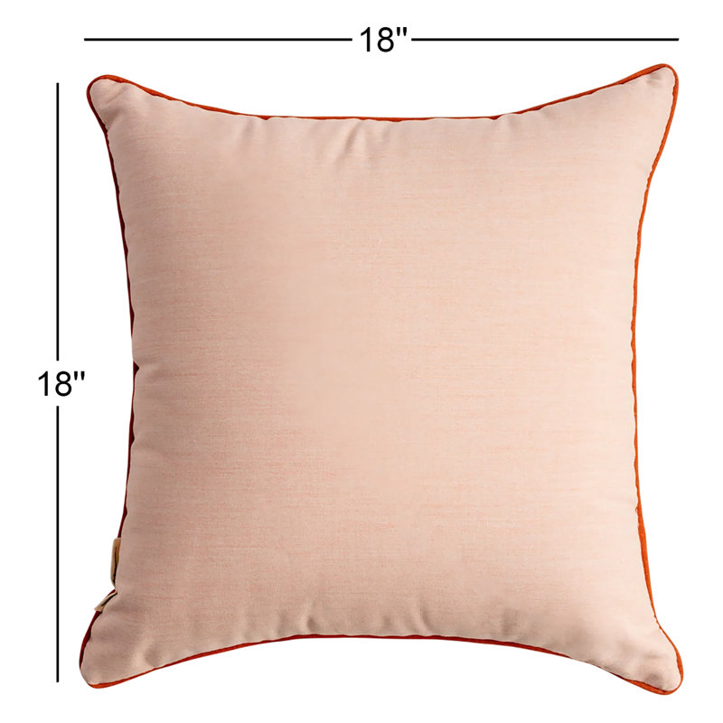 Housse et insert de coussin d'extérieur Rivie, H 18 po x l 18 po, Rose