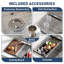 Metro Lane 558.8mm W Single Bowl Stainless Steel Drop-In Kitchen Sink with 1 Faucet Hole