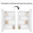  16X28 Inch White Surface Mount Or Recessed Medicine Cabinet With Round Corner Mirror And Adjustable Shelves-1491515421