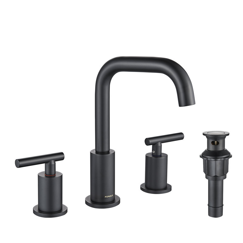 Timed Flow Tap with Waste, Black