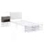 Lit standard en métal avec tablettes de rangement à deux niveaux, armoire et prises de courant-1085305396-1085305397