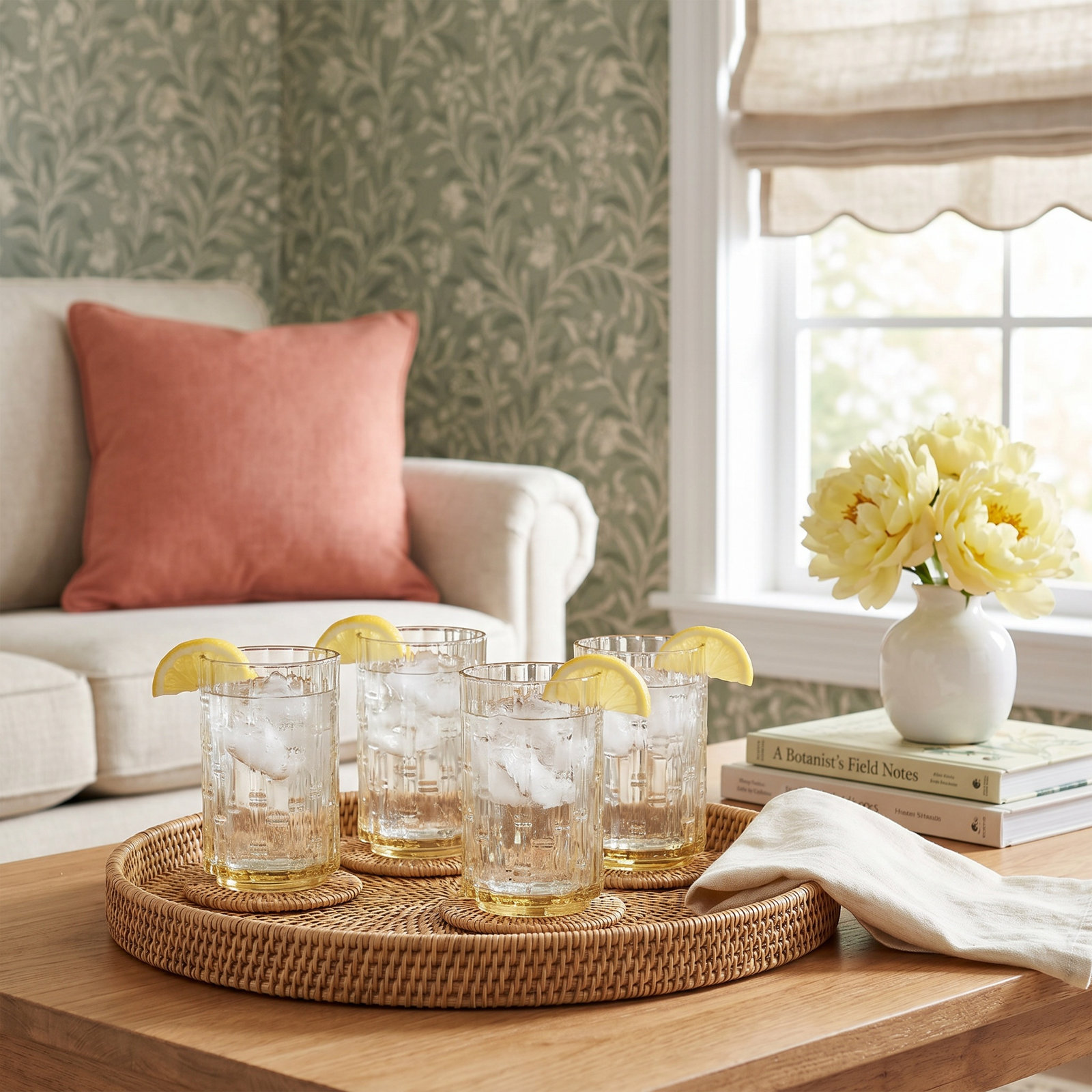 Fortessa Mahalo Stackable Glass, 11 Oz. Double Old Fashioned (Set of 4), Ginger Gold, Ginger Gold, 13.5 fl oz