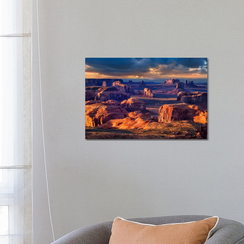 Stormy Hunts Mesa, Monument Valley Arizona 1 Piece Wrapped Canvas Wall Art, 66.04 cm H x 45.72 cm W x 1.91 cm D