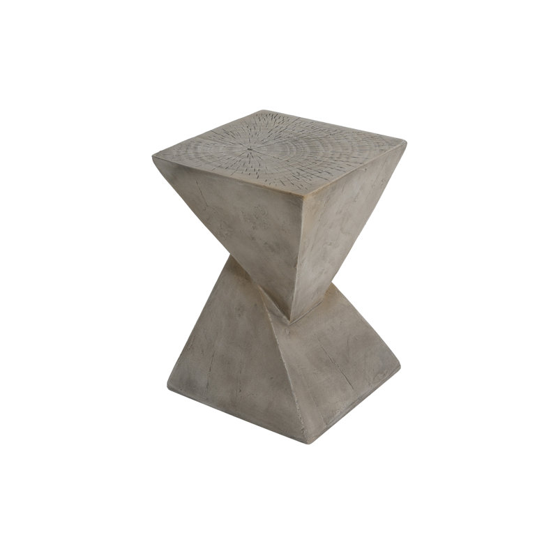 Geometric Hourglass-Shaped MDF Side Table