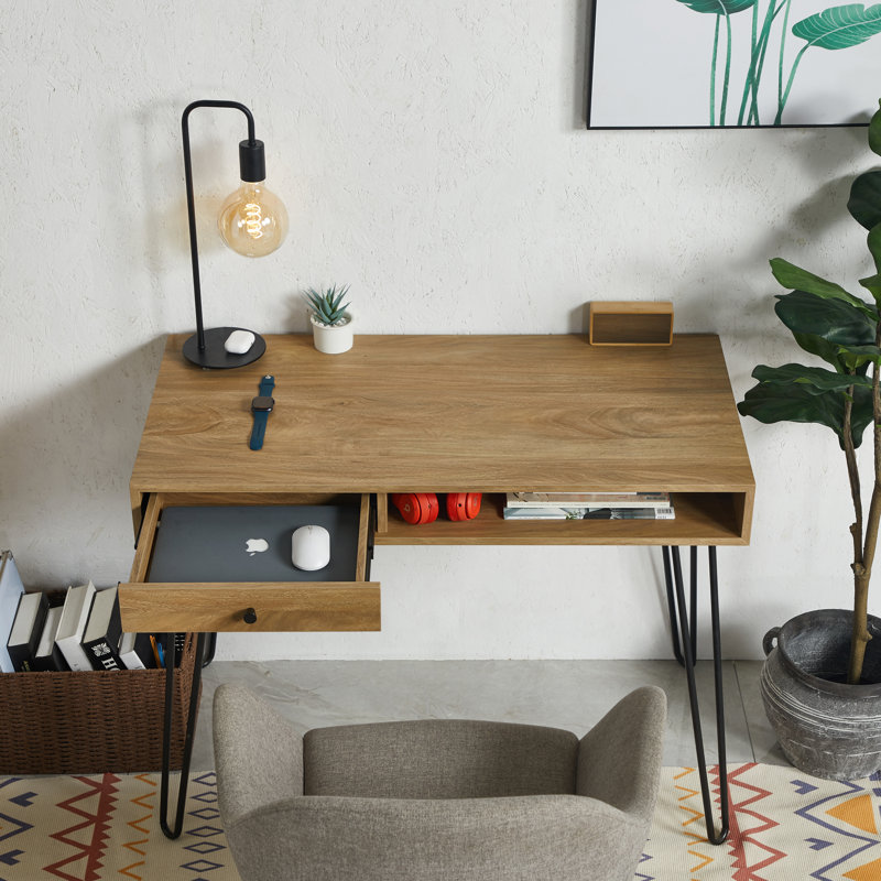 Bureau 30,98 po Jalayla, Brun / noir