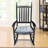 Black Wooden Chair For Porch Rocker - Solid Hardwood Structure, Comfortable Seat & Armrest, Strong Slatted Back, Easy Installation, 250Lbs Max Weight Balcony Black, Stable Assembly, Capacity